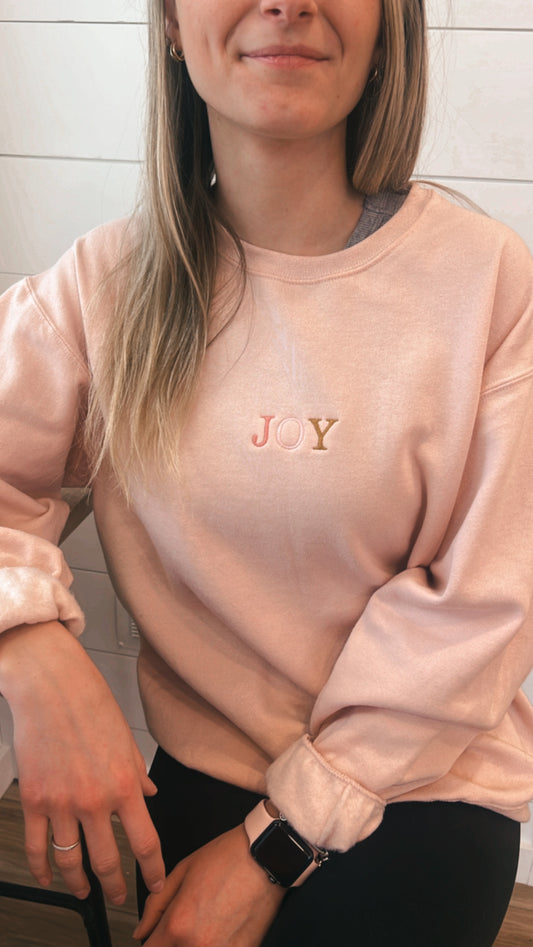 JOY *Pink design* embroidered apparel