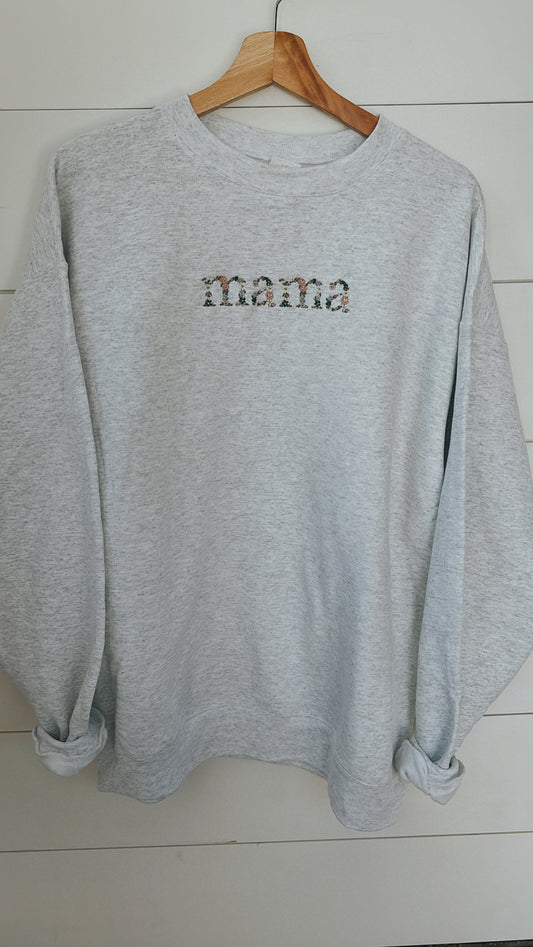 Mama embroidered apparel