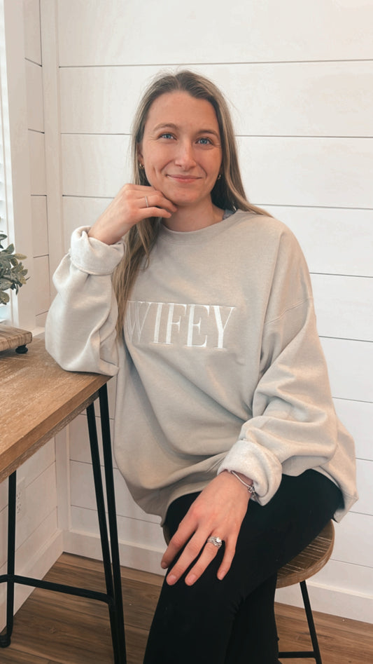 WIFEY embroidered apparel