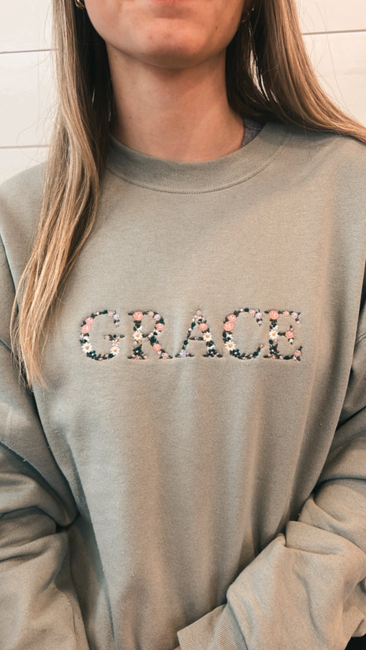 GRACE embroidered apparel
